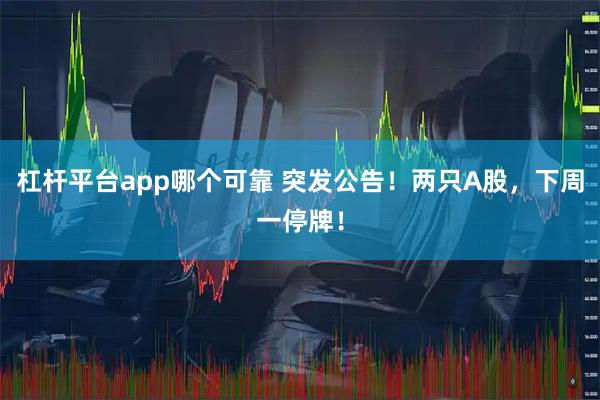 杠杆平台app哪个可靠 突发公告！两只A股，下周一停牌！