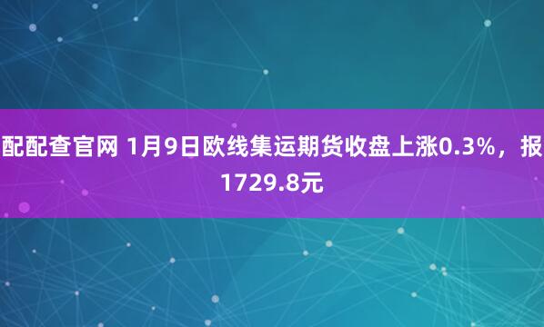 配配查官网 1月9日欧线集运期货收盘上涨0.3%，报1729.8元